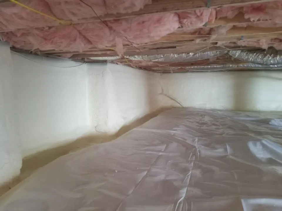 Crawl space encapsulation with closed-cell spray foam for Attic Insulation in El Dorado Hills